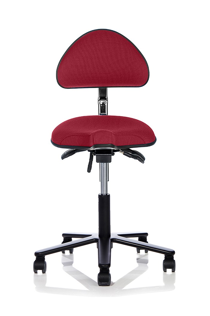 Sadel 2 Sadelstol - Kontorstol med sadelsæde og ryglæn