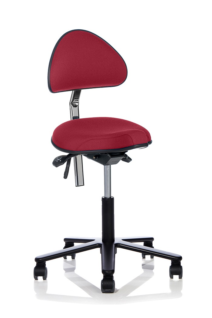 Sadel 2 Sadelstol - Kontorstol med sadelsæde og ryglæn