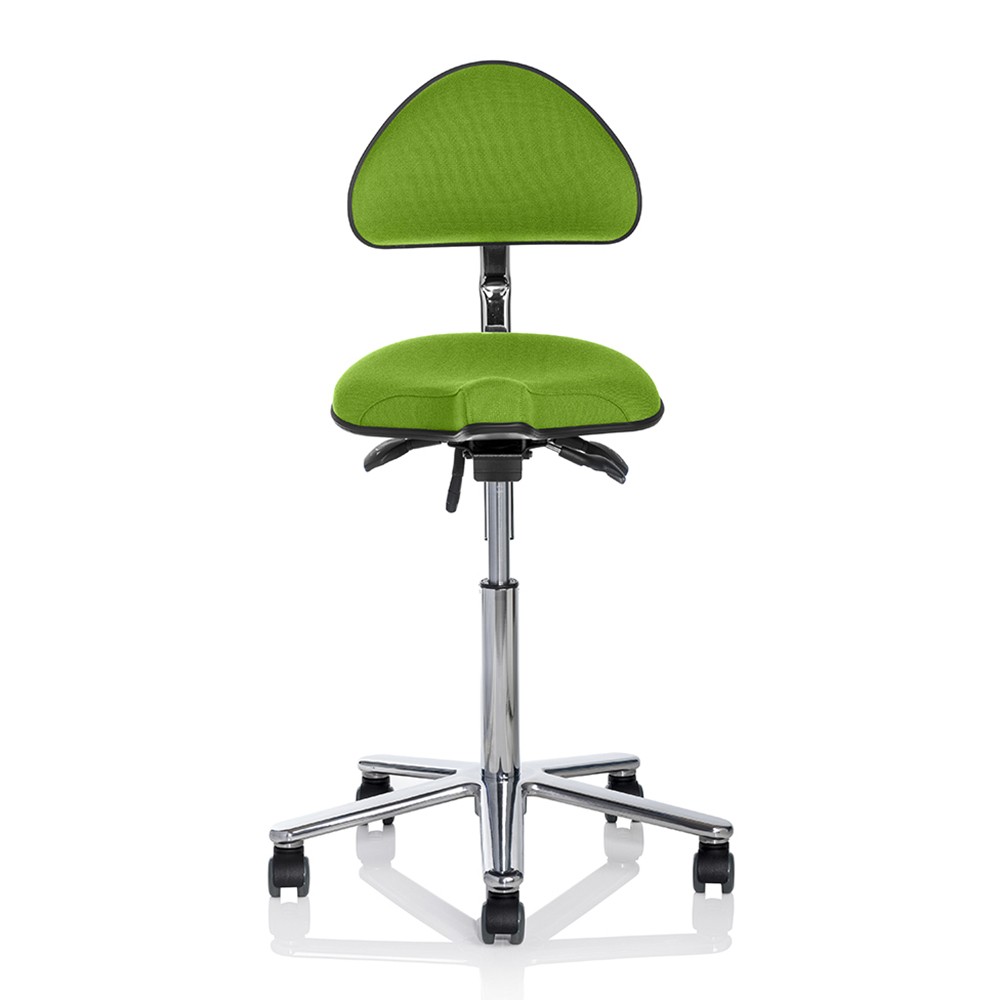 Sadel 2 Sadelstol - Kontorstol med sadelsæde og ryglæn