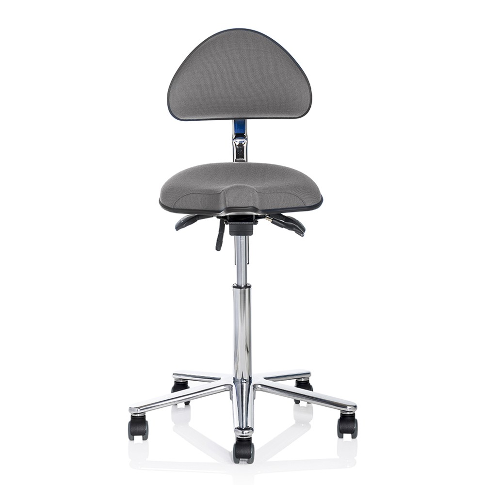 Sadel 2 Sadelstol - Kontorstol med sadelsæde og ryglæn