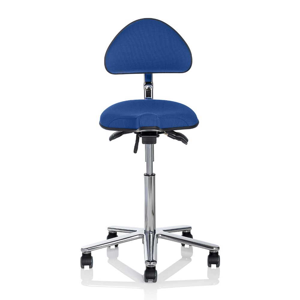 Sadel 2 Sadelstol - Kontorstol med sadelsæde og ryglæn