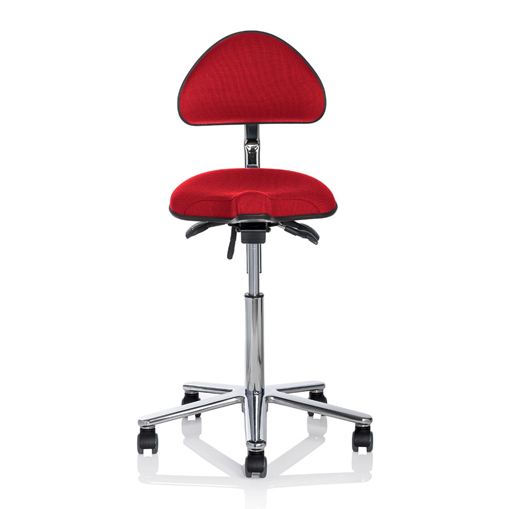 Sadel 2 Sadelstol - Kontorstol med sadelsæde og ryglæn