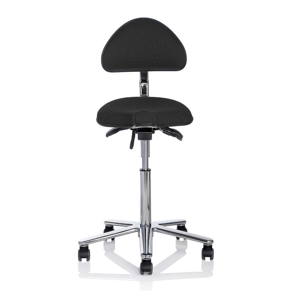 Sadel 2 Sadelstol - Kontorstol med sadelsæde og ryglæn