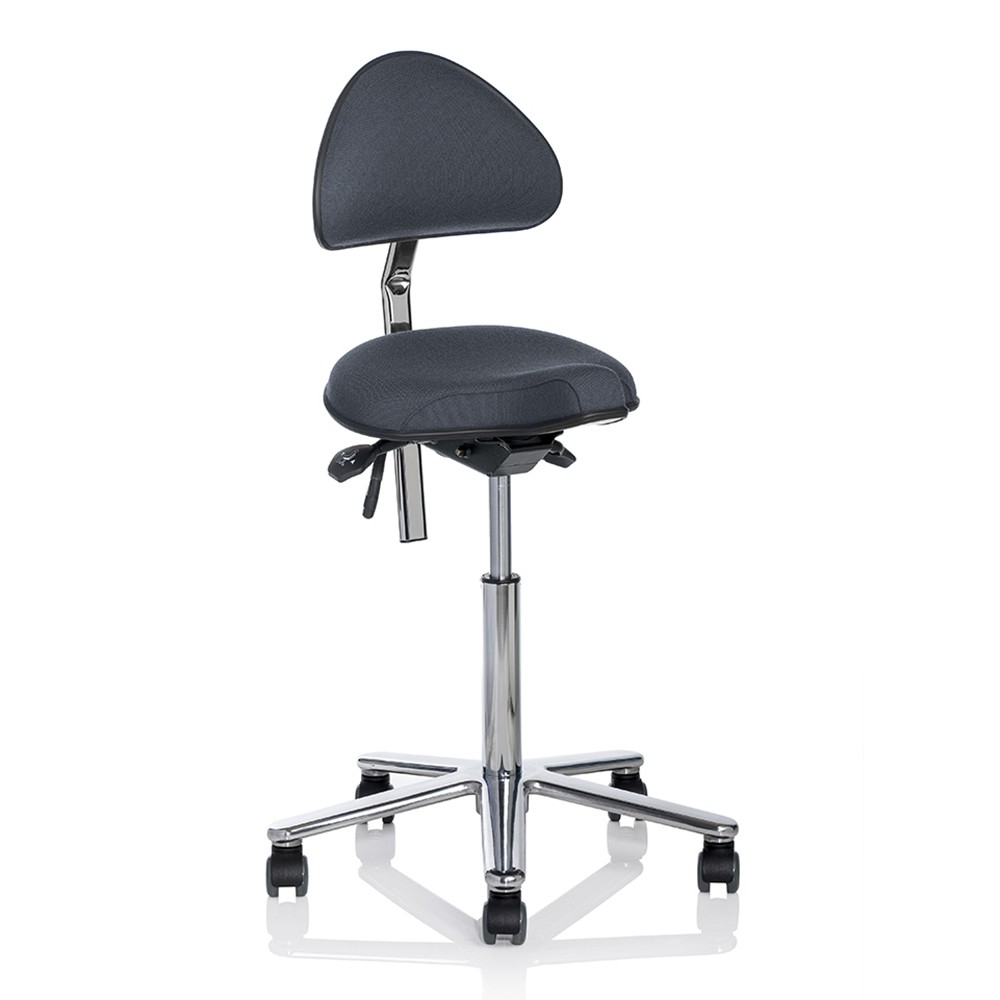 Sadel 2 Sadelstol - Kontorstol med sadelsæde og ryglæn