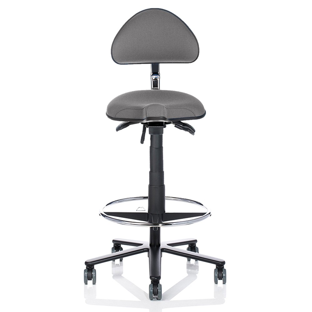 Sadel 4 Høj Sadelstol - Høj Kontorstol sadelsæde, ryglæn