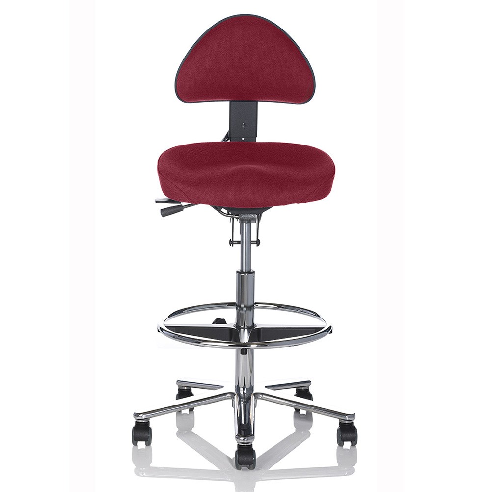 Ergonova Høj Kontorstol - Skrankestol med kort sæde