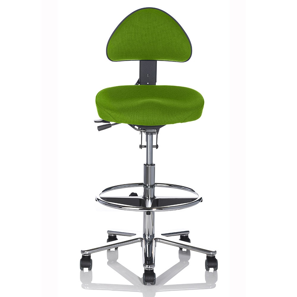 Ergonova Høj Kontorstol - Skrankestol med kort sæde