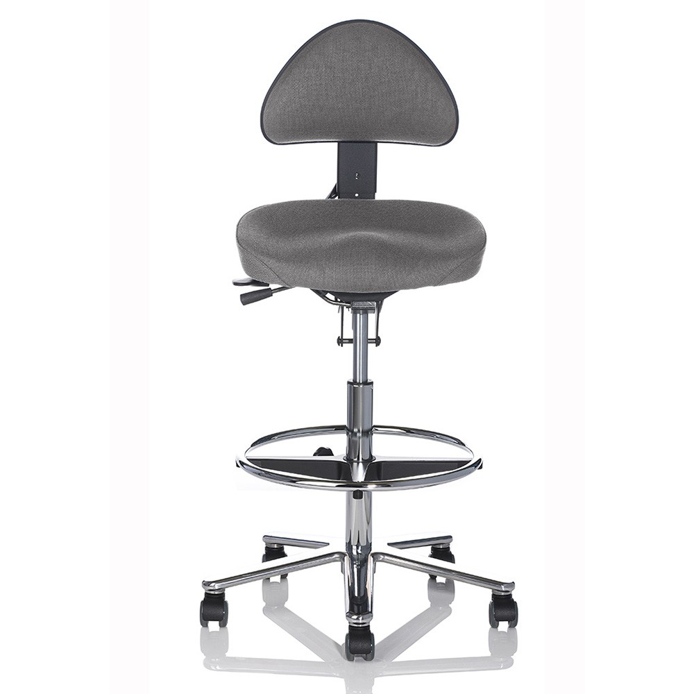 Ergonova Høj Kontorstol - Skrankestol med kort sæde