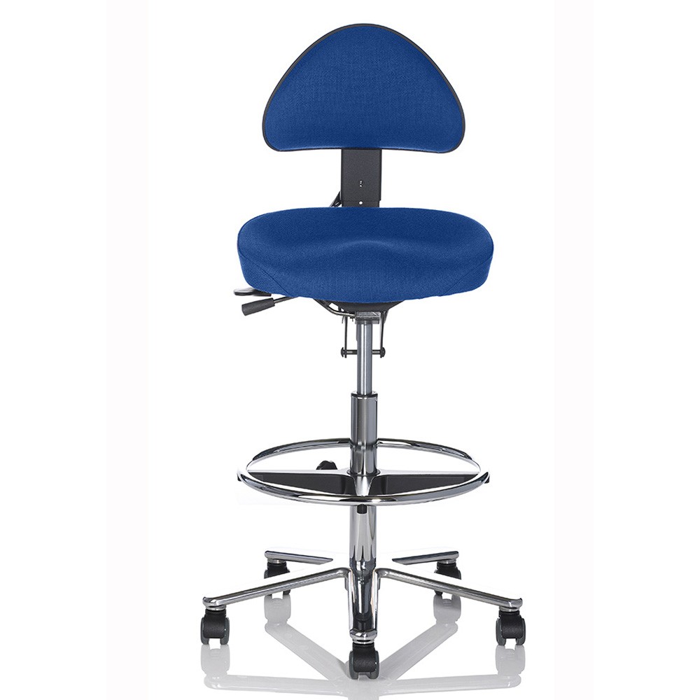 Ergonova Høj Kontorstol - Skrankestol med kort sæde