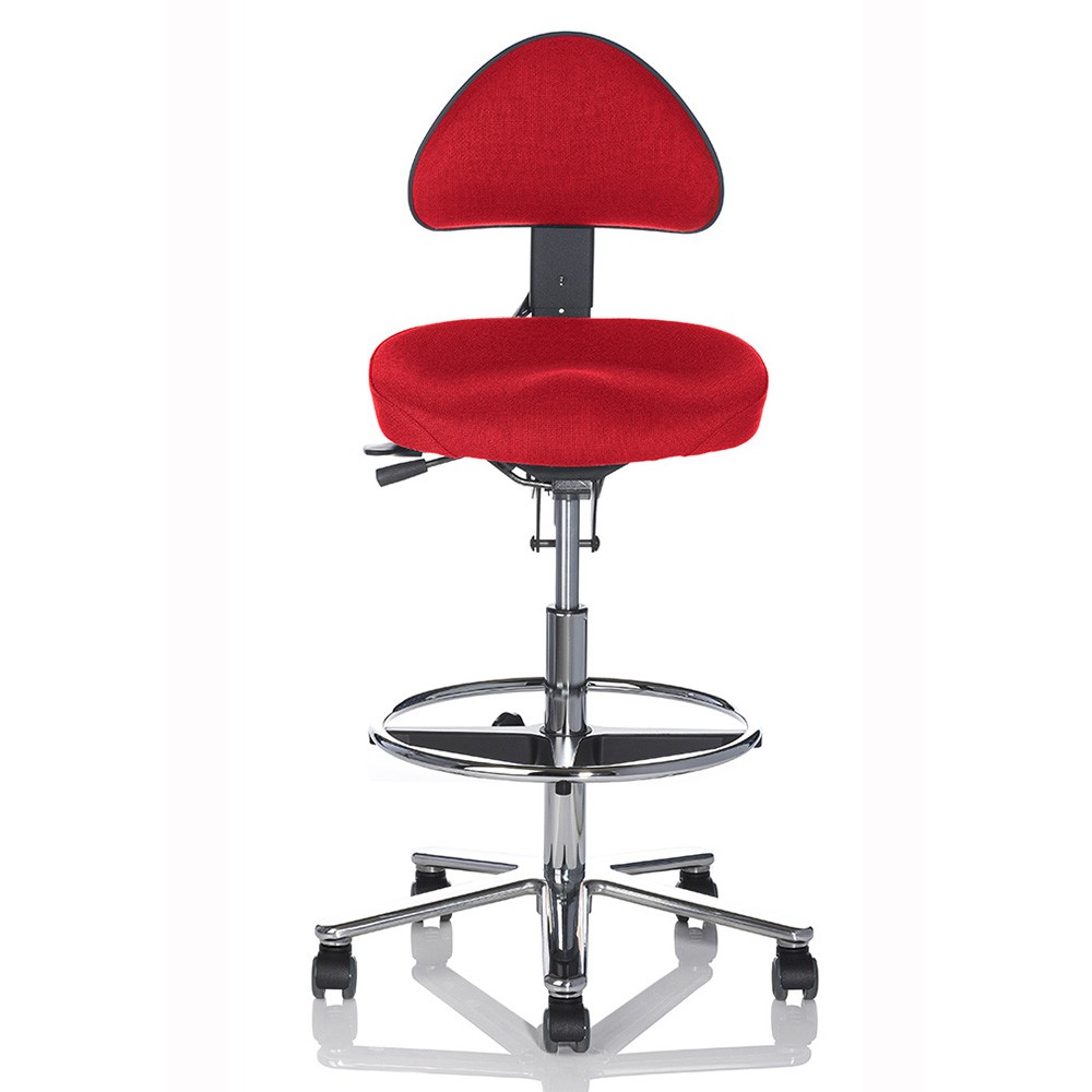 Ergonova Høj Kontorstol - Skrankestol med kort sæde