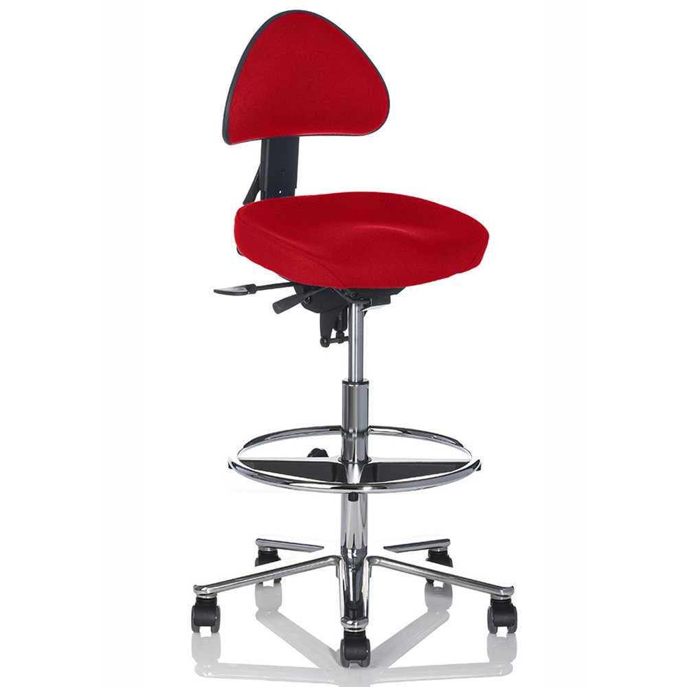 Ergonova Høj Kontorstol - Skrankestol med kort sæde