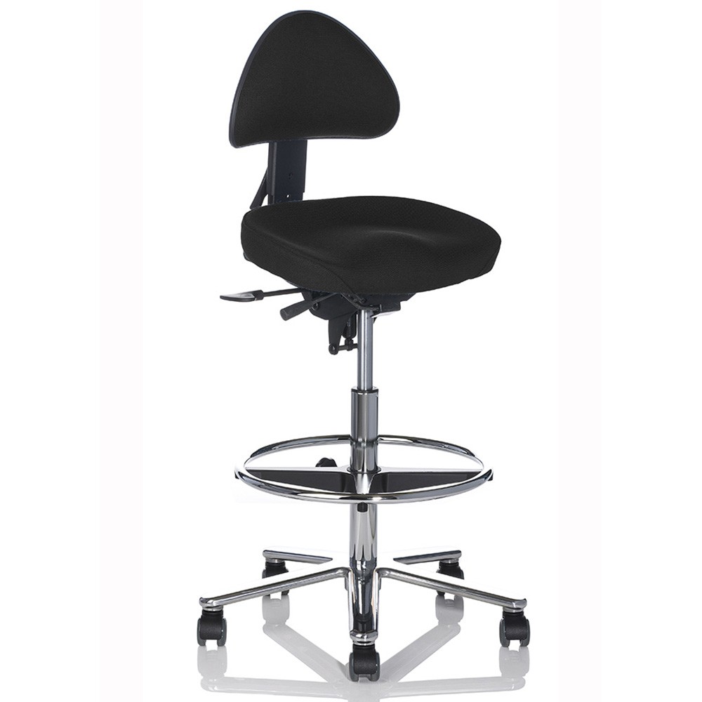 Ergonova Høj Kontorstol - Skrankestol med kort sæde