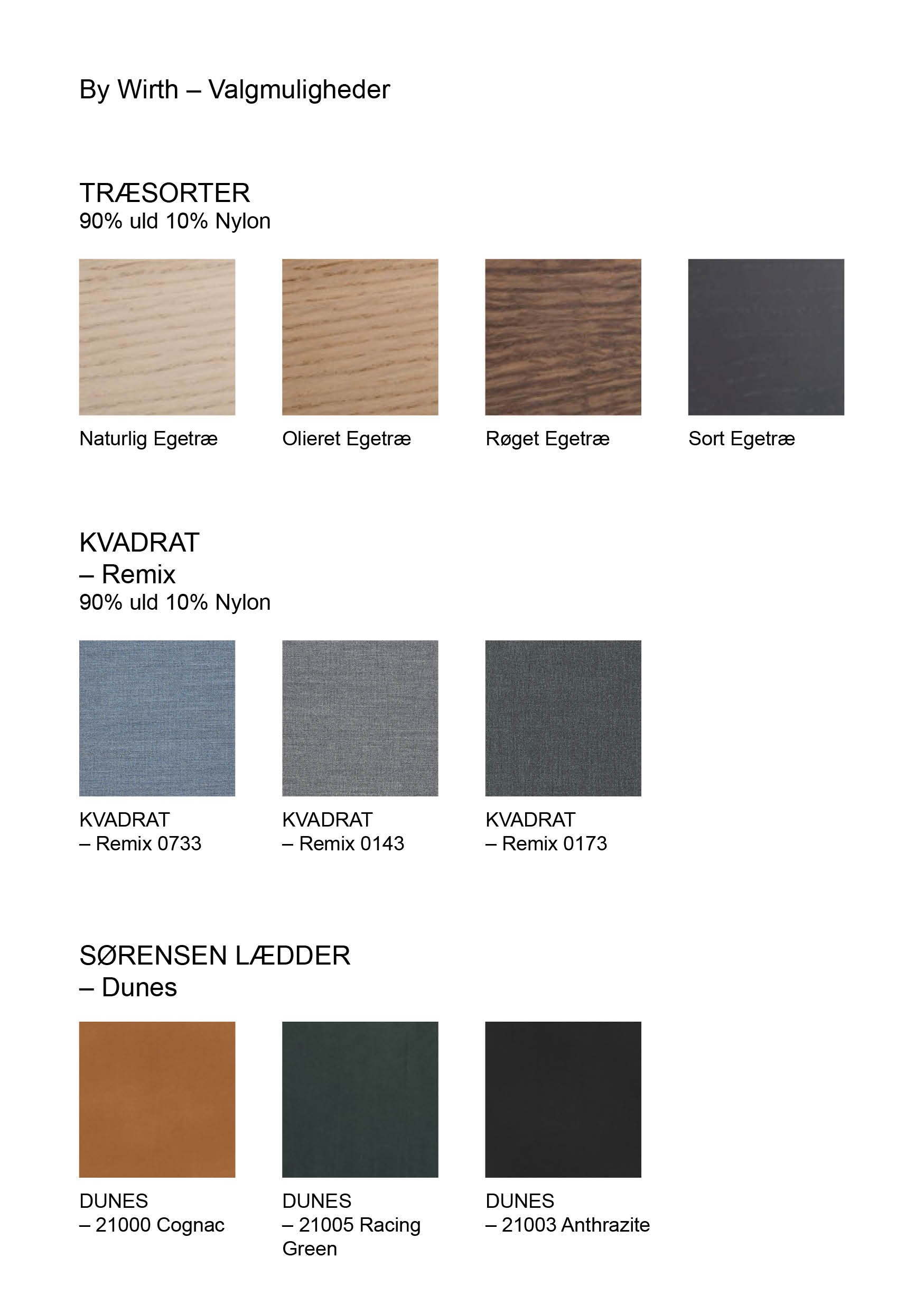 Scala bench fra By Wirth - flere varianter