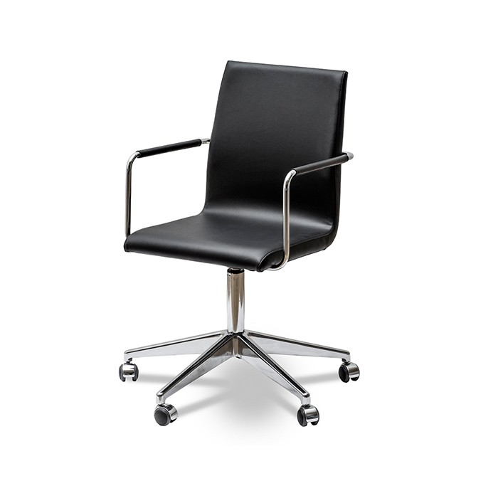 Bizz konferencestol m. lav ryg og armlæn