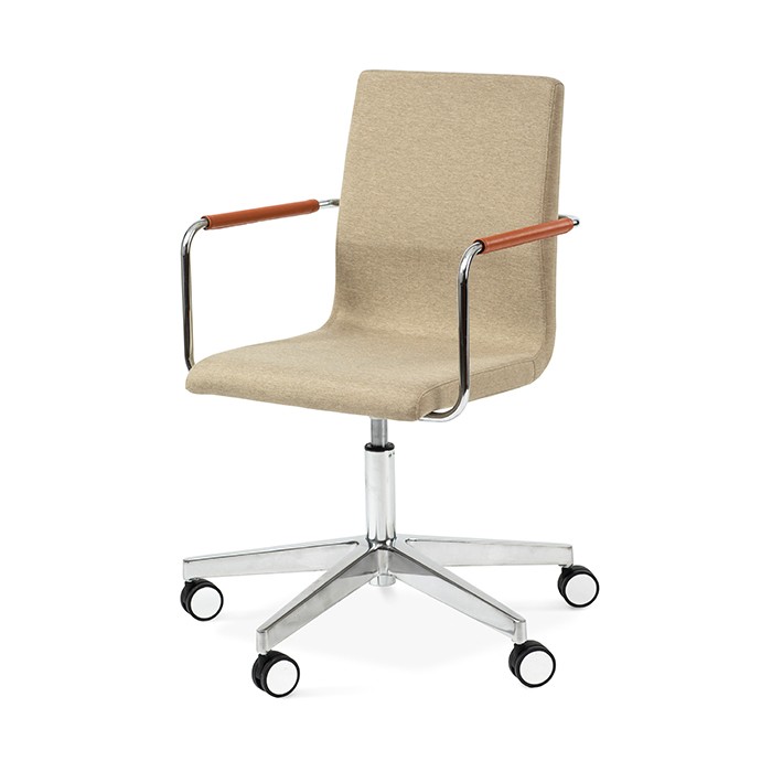 Bizz konferencestol m. lav ryg og armlæn