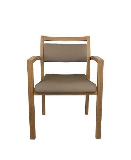 Farstrup Scala 2419 armstol med gribebøjle i læder