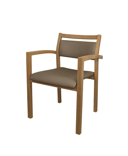 Farstrup Scala 2419 armstol med gribebøjle i læder