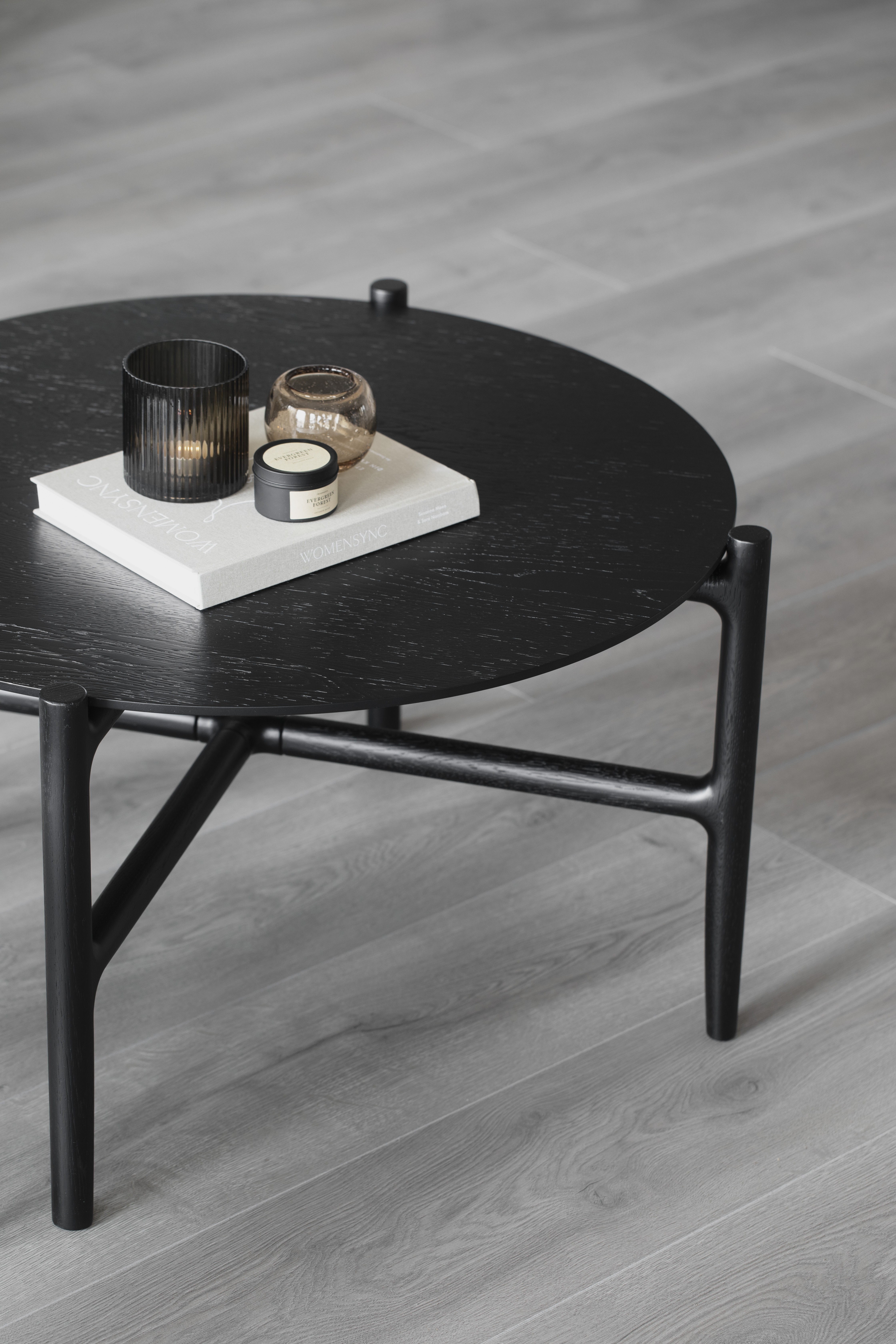 Rowico Holton kaffebord Ø55 cm i sort