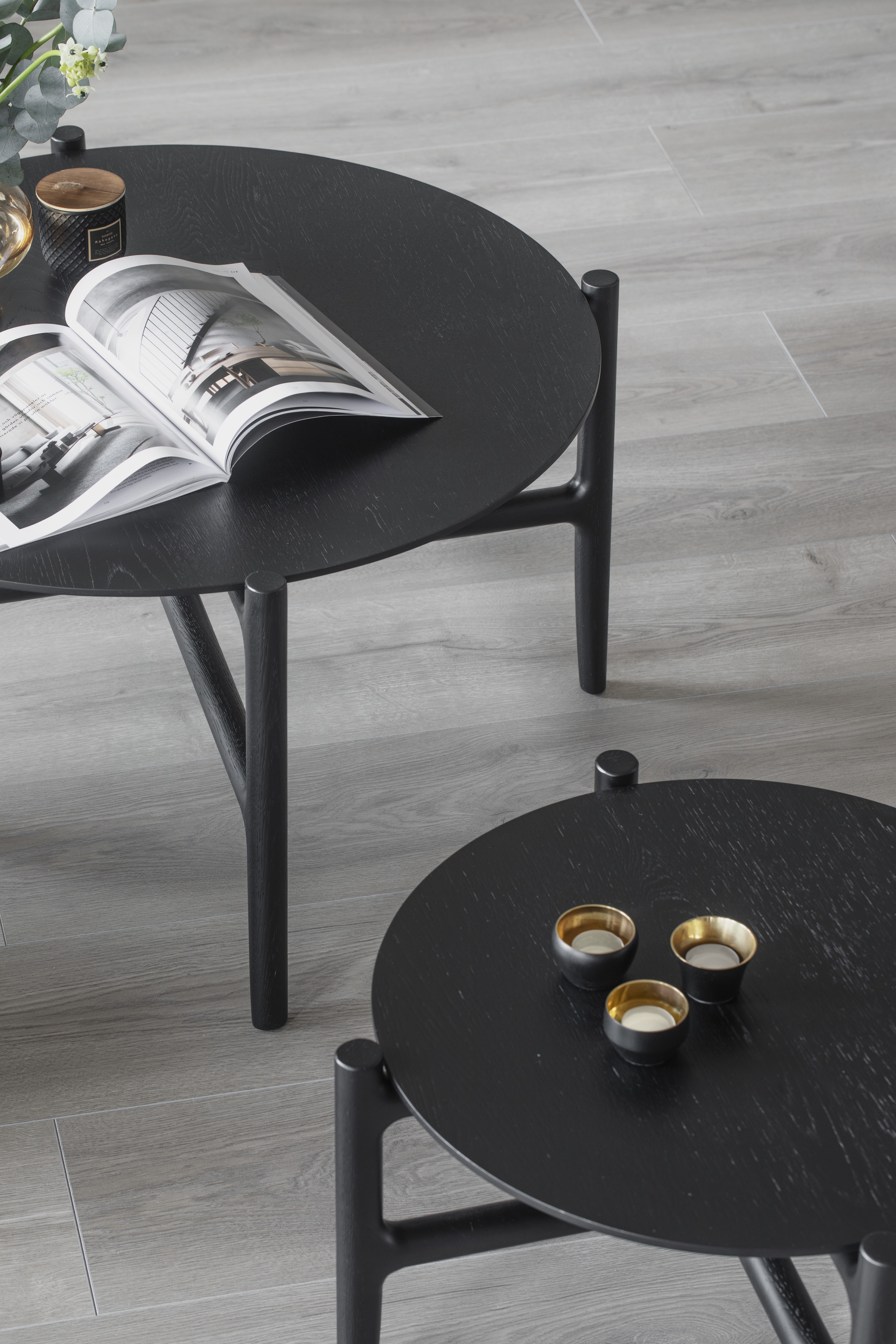 Rowico Holton kaffebord Ø55 cm i sort