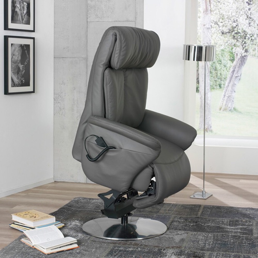 Hornbæk XL Otium Lænestol med drejefod og el-betjent lift