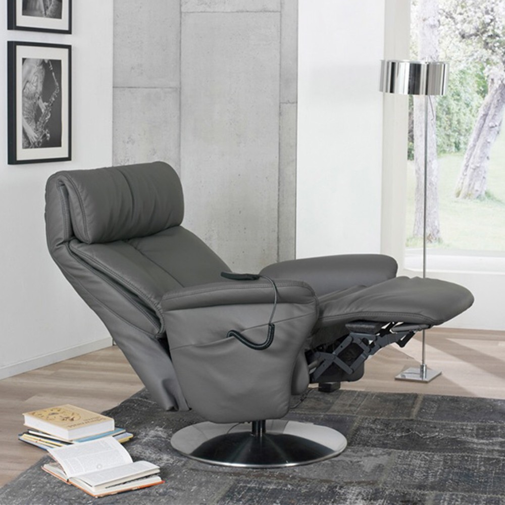 Hornbæk XL Otium Lænestol med drejefod og el-betjent lift