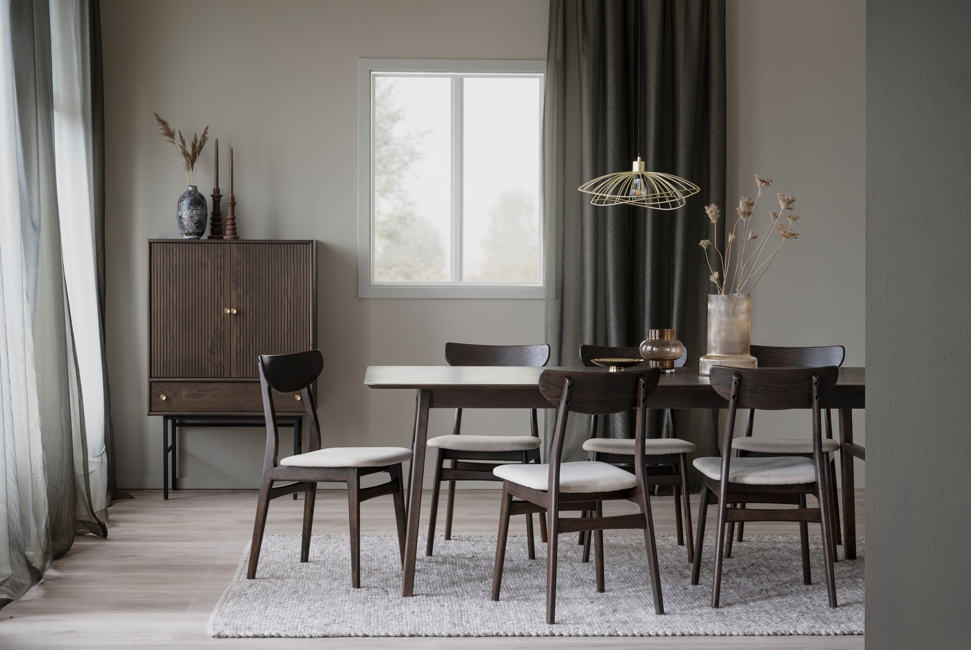 Rowico Rodham spisebordsstol brun/beige