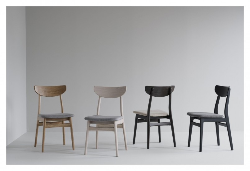 Rowico Rodham spisebordsstol hvidpigmenteret eg/lysegrå