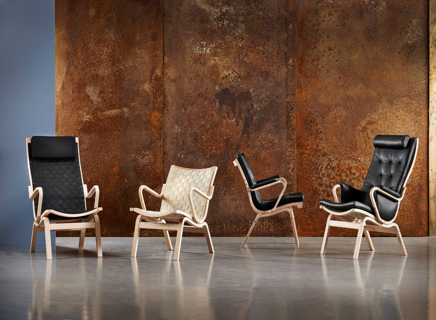 Albert lænestol høj m. gjordeflet sort