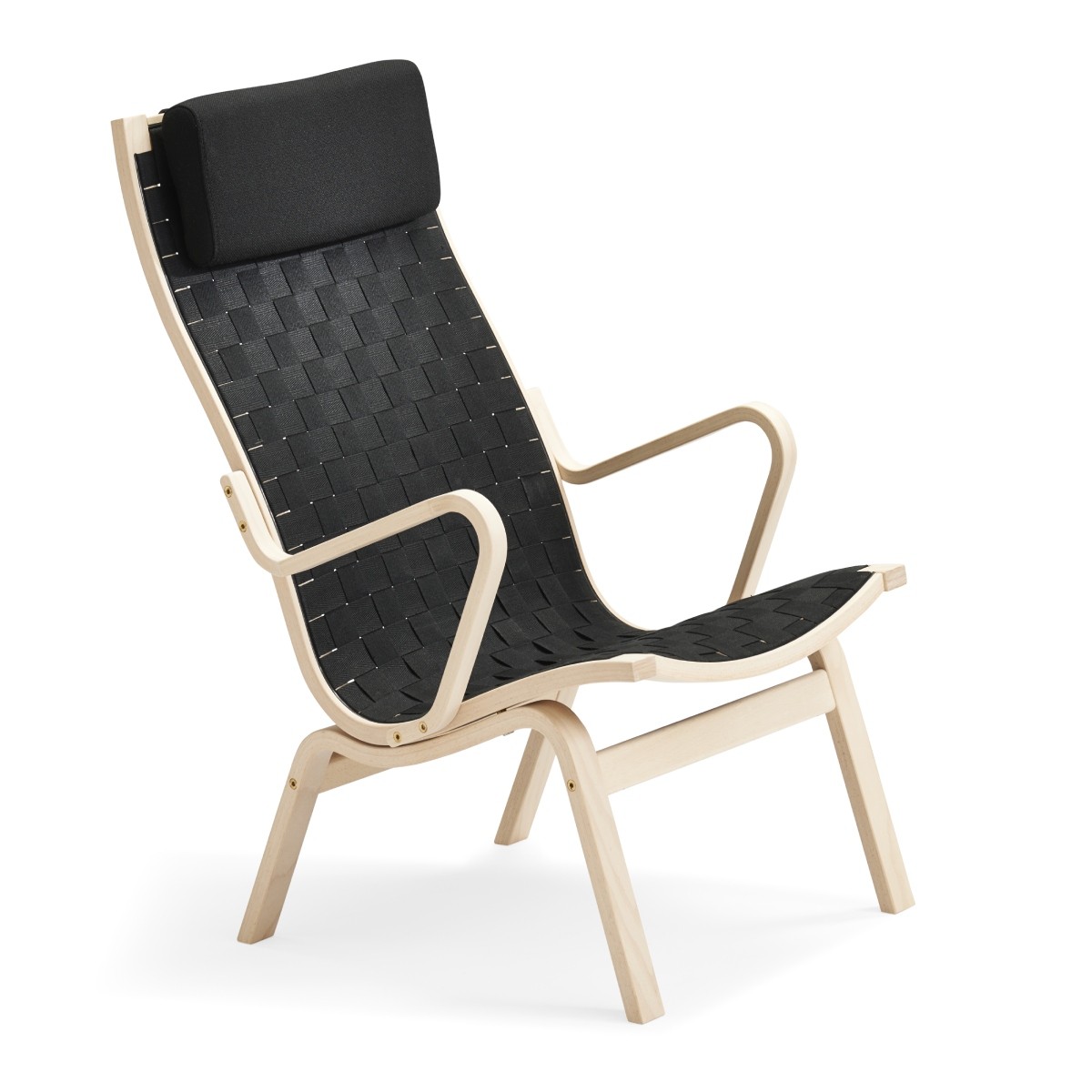 Albert lænestol høj m. gjordeflet sort