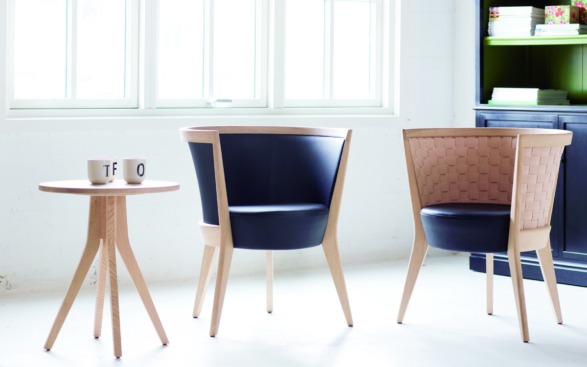 Schou Andersen Cirkel lænestol med polstret ryg