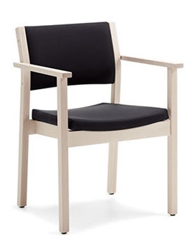 Schou Andersen 6014 spisestol i kunstlæder, stabelbar