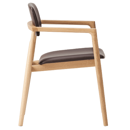 Farstrup Nobel 8905 Læder Spisebordsstol med armlæn