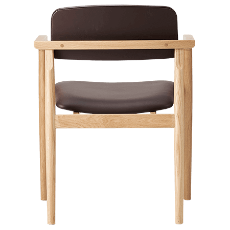 Farstrup Nobel 8905 Læder Spisebordsstol med armlæn