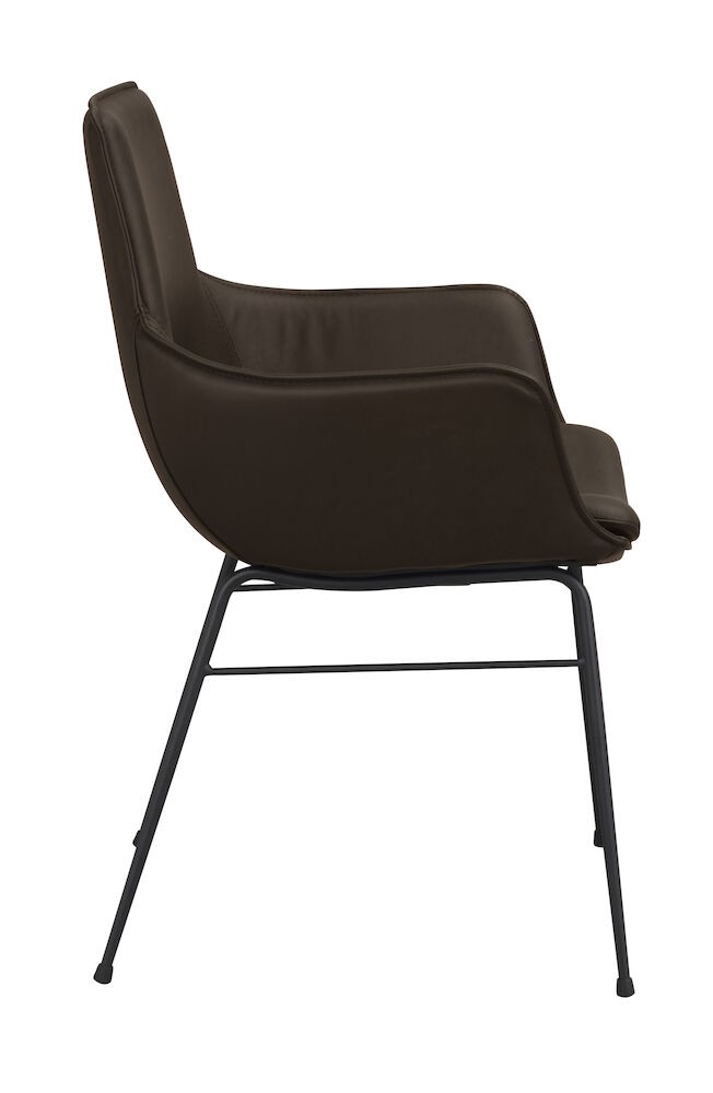 Rowico Lowell armstol, brunt læder