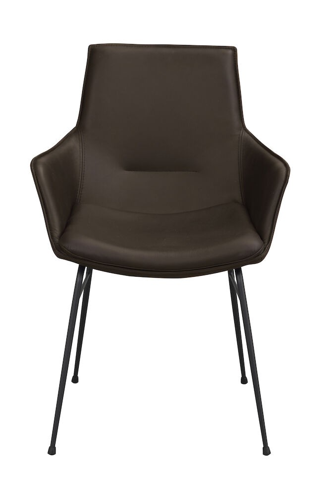 Rowico Lowell armstol, brunt læder