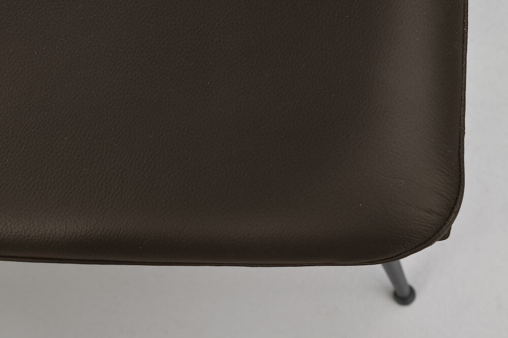 Lowell spisebordsstol, brunt læder