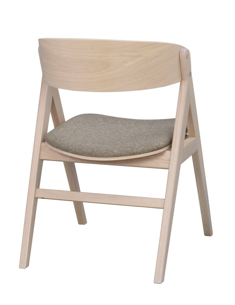 Waterton armstol, hvidpigmenteret eg, brunt stof