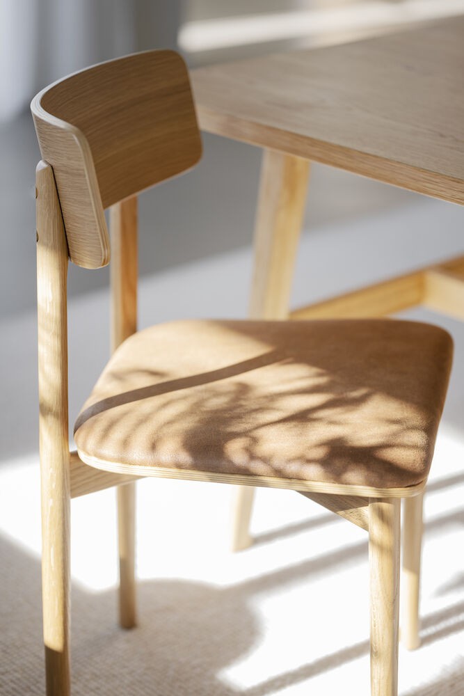 Wolcott Spisebordsstol, naturolieret eg