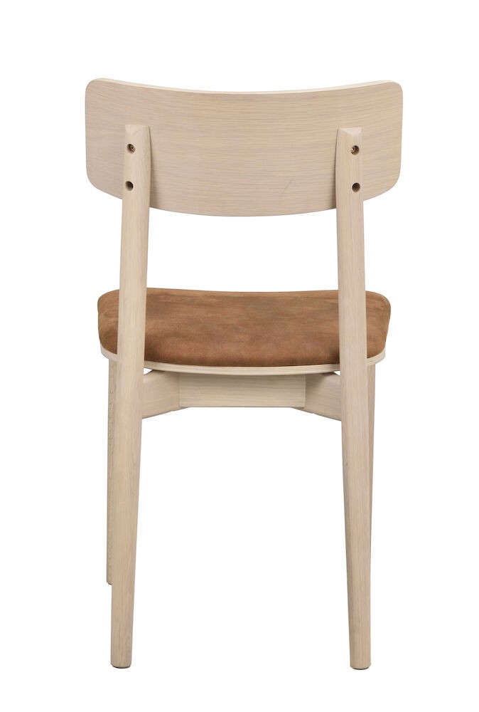 Wolcott Spisebordsstol, hvidolieret eg