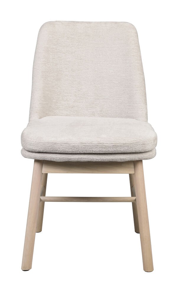 Amesbury Spisebordsstol, lys beige, hvid eg