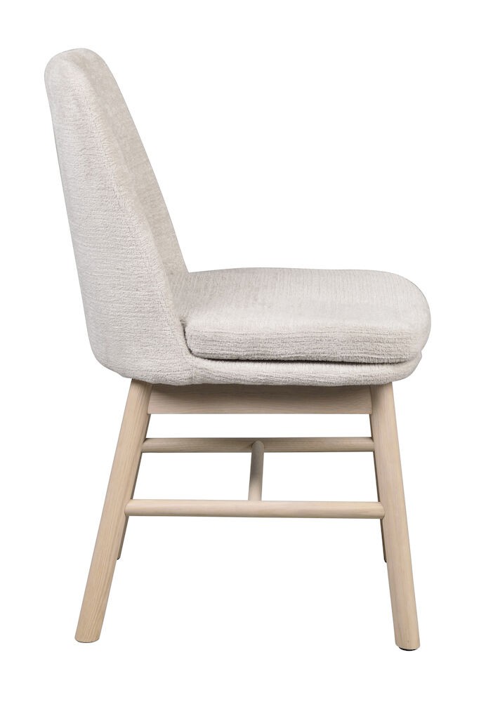 Amesbury Spisebordsstol, lys beige, hvid eg