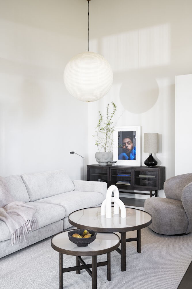 Marsden keramisk sofabord, mørk eg, 2 str.