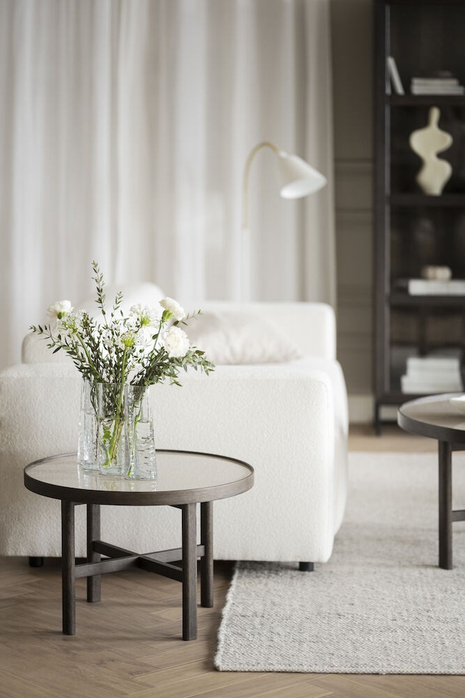 Marsden keramisk sofabord, mørk eg, 2 str.