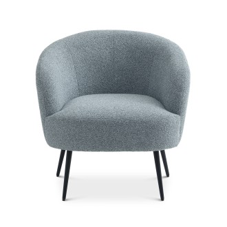 Conrad Loungestol egg blue tekstil - ben sort metal