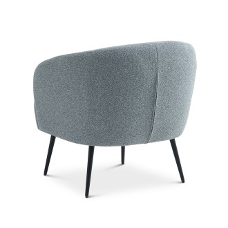 Conrad Loungestol egg blue tekstil - ben sort metal