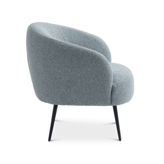 Conrad Loungestol egg blue tekstil - ben sort metal