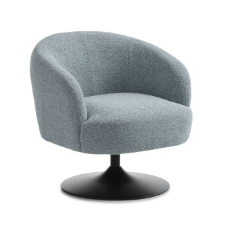 Conrad Loungestol egg blue tekstil med drejefunktion