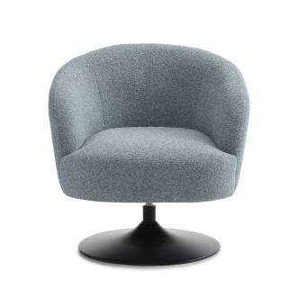 Conrad Loungestol egg blue tekstil med drejefunktion