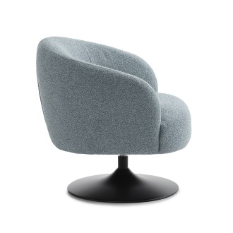 Conrad Loungestol egg blue tekstil med drejefunktion