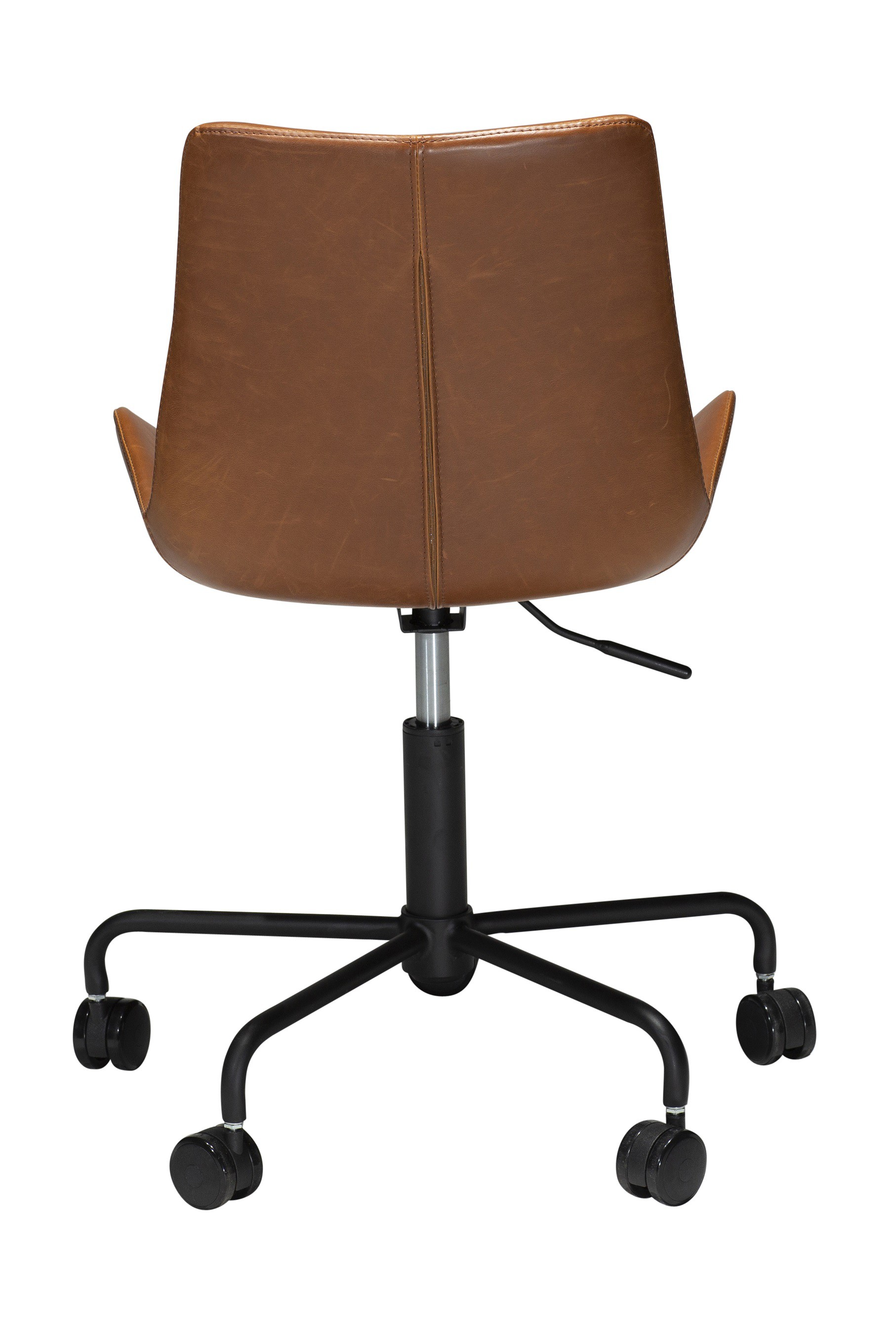 Hype kontorstol i brun kunstlæder